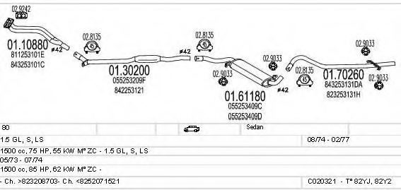MTS C020321023327 Exhaust System